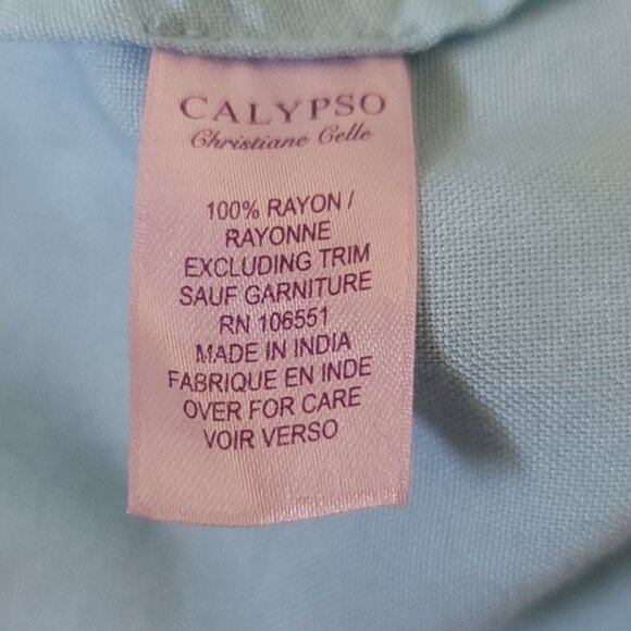 Calypso St. Barth sky blue deep v-neck sun dress - Picture 13 of 13